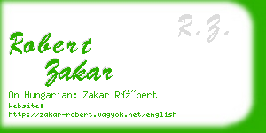 robert zakar business card